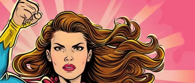 Comic Book Style Female Superhero Portrait
