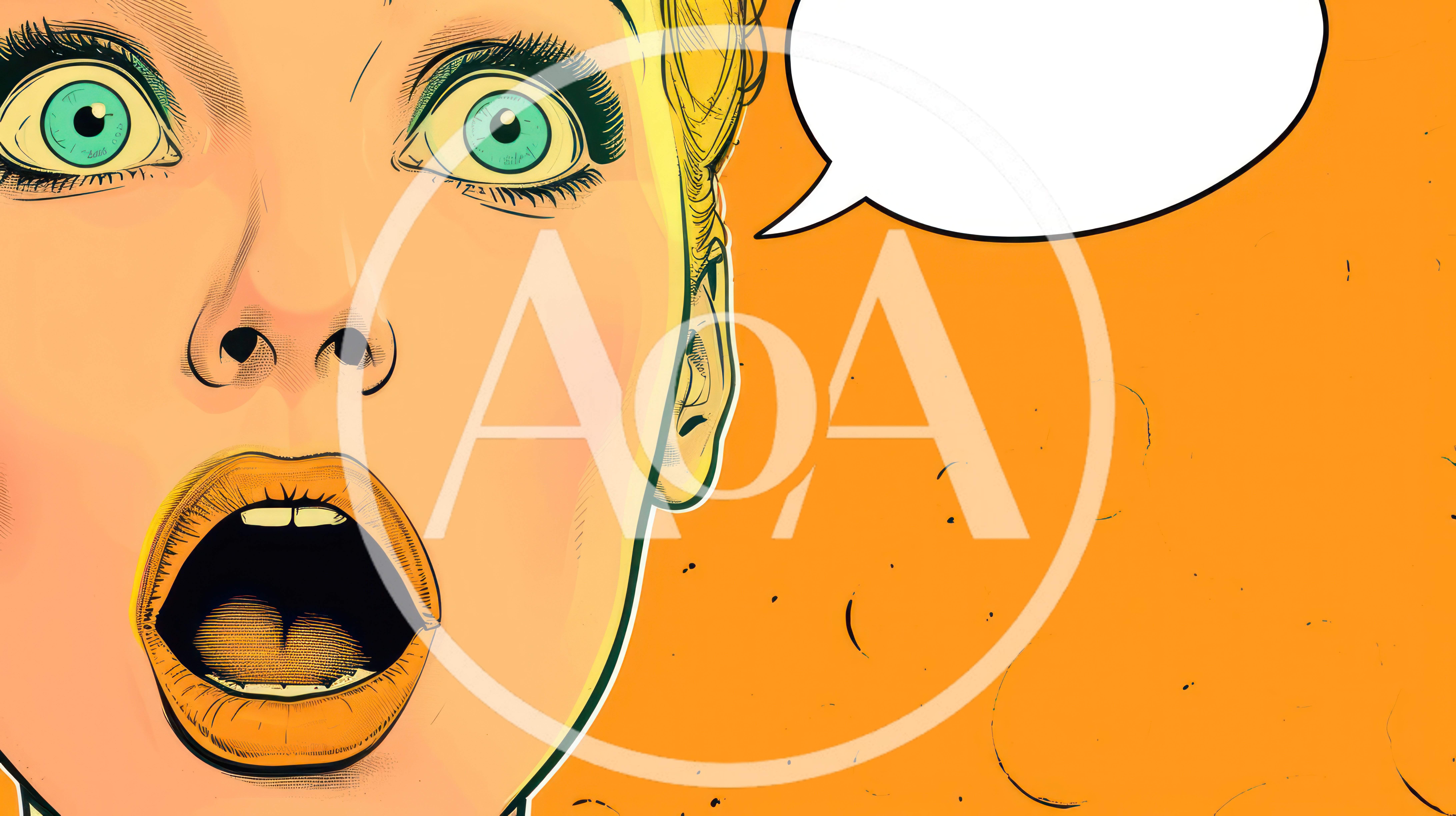 Pop Art Illustration Of A Shocked Woman