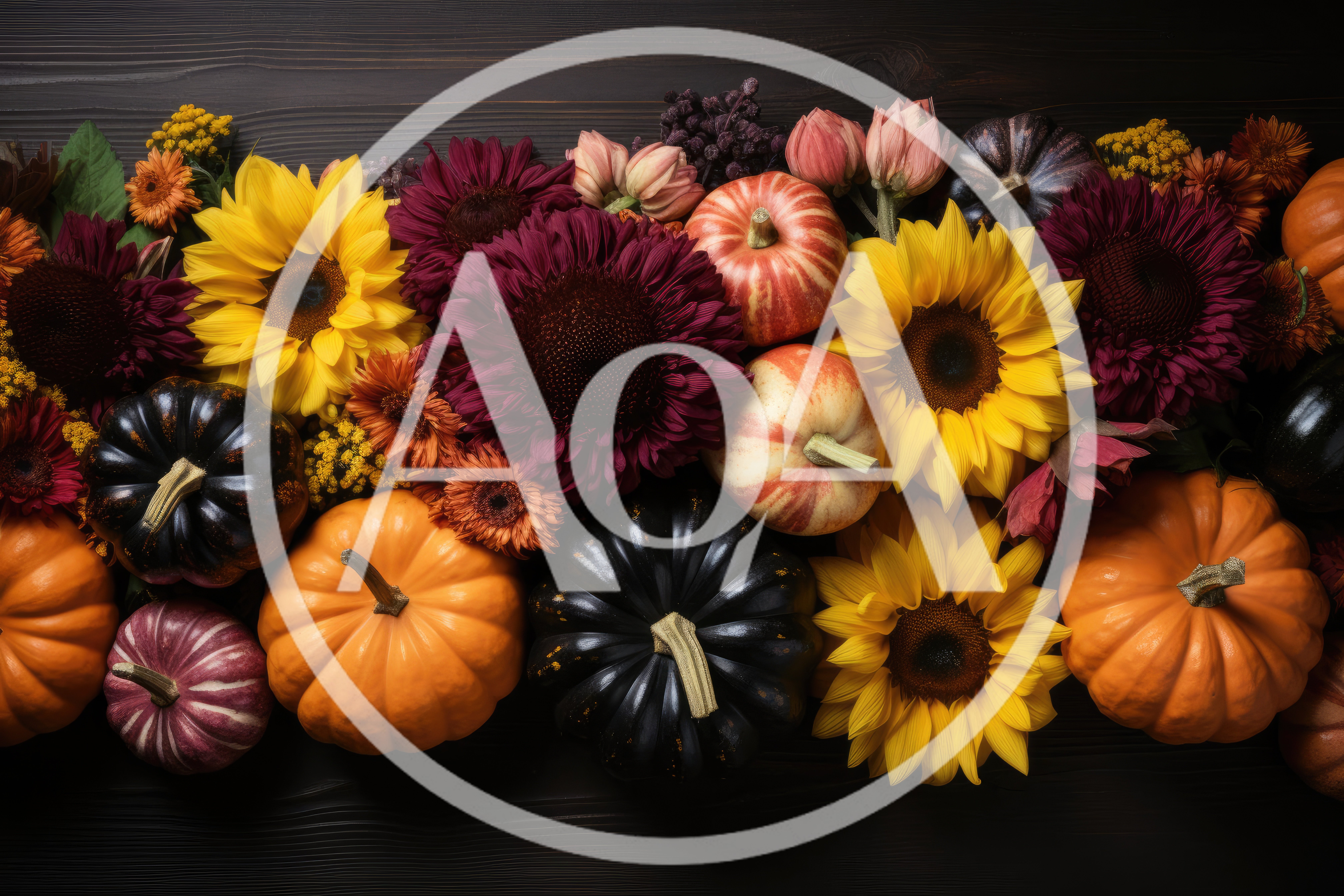 Autumn Harvest Arrangement With Pumpkins And Sunflowers