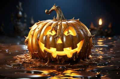 Melting Chocolate Jack O Lantern Pumpkin