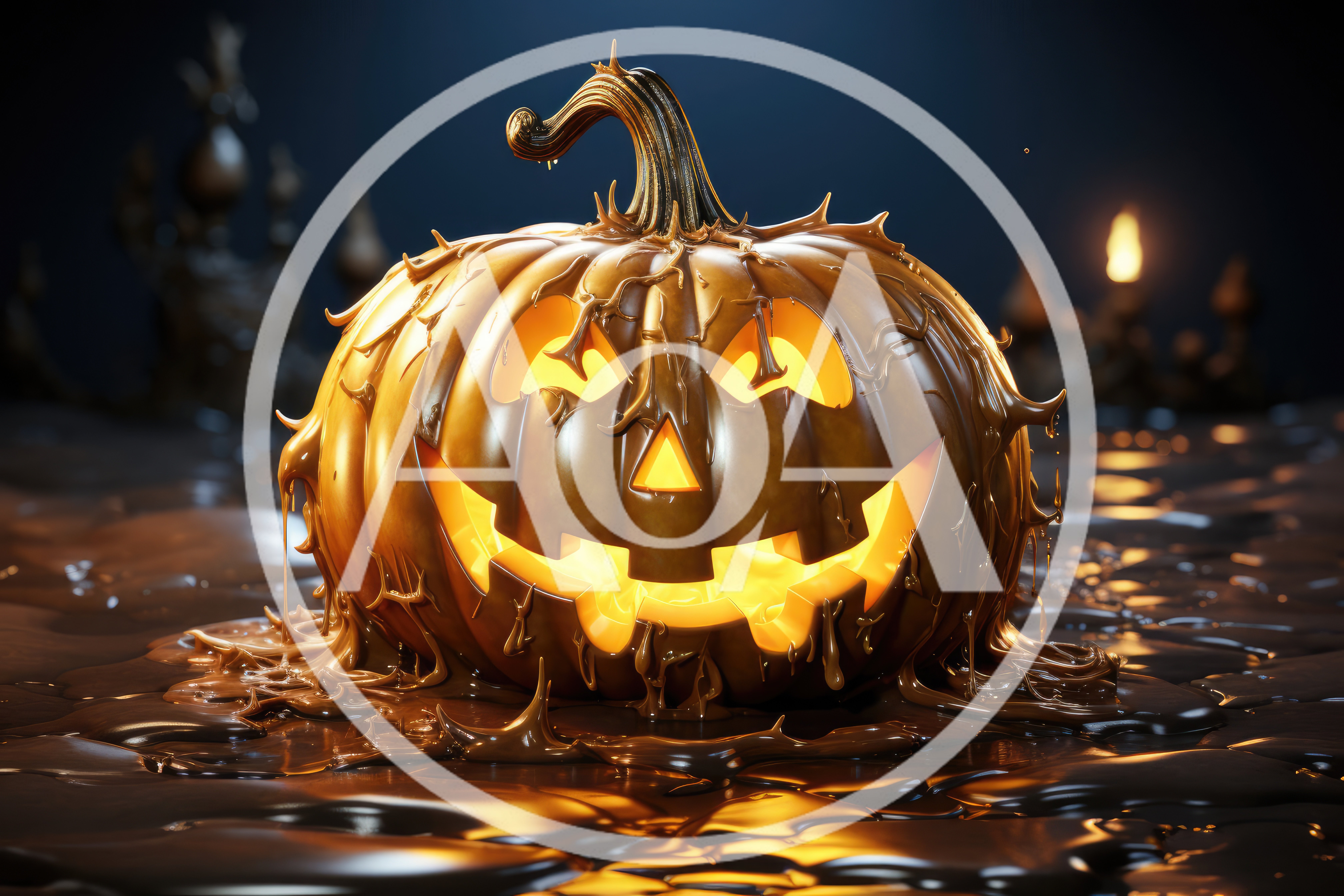 Melting Chocolate Jack O Lantern Pumpkin