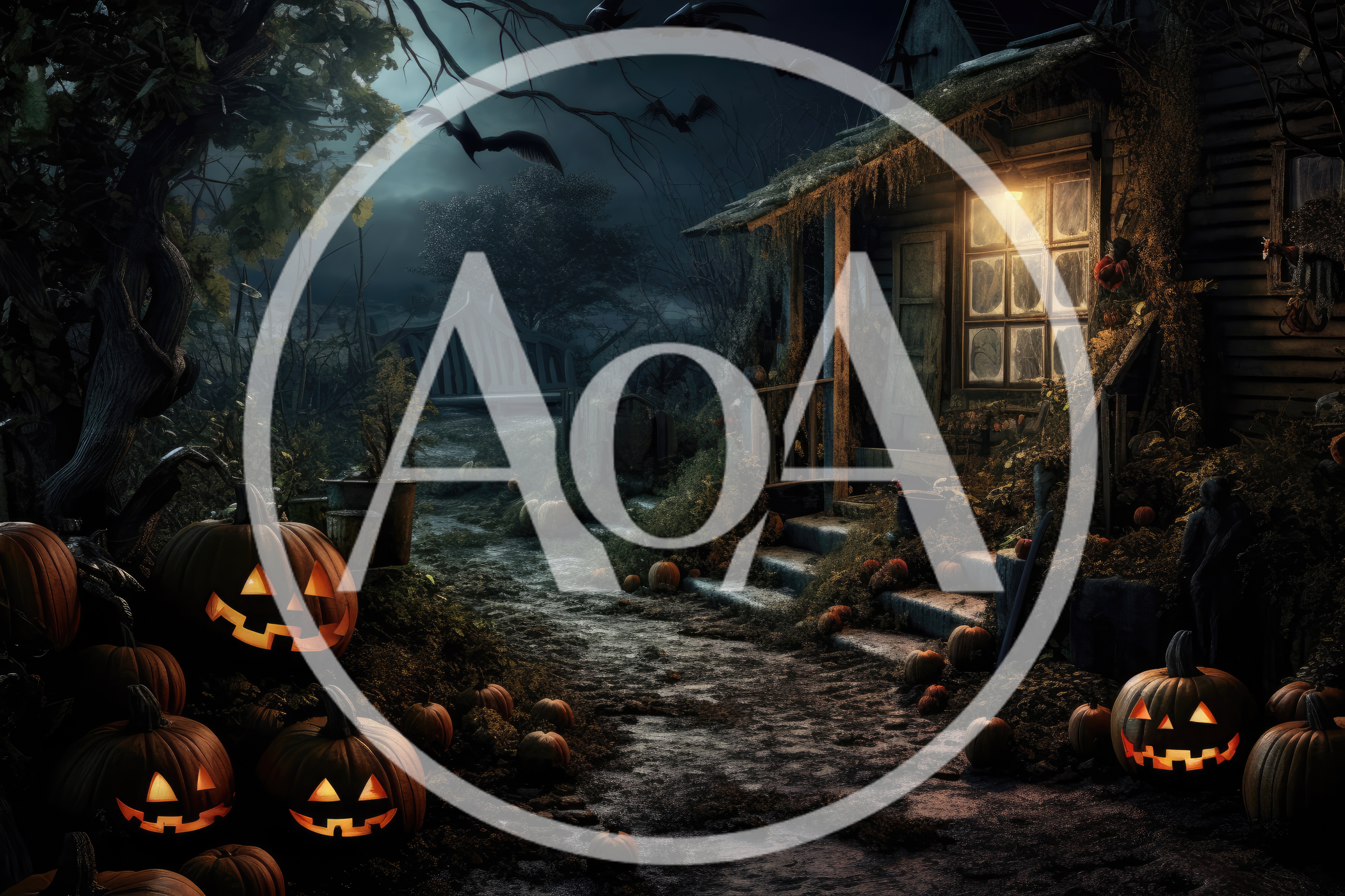 Spooky Halloween Cottage With Glowing Jack O Lanterns