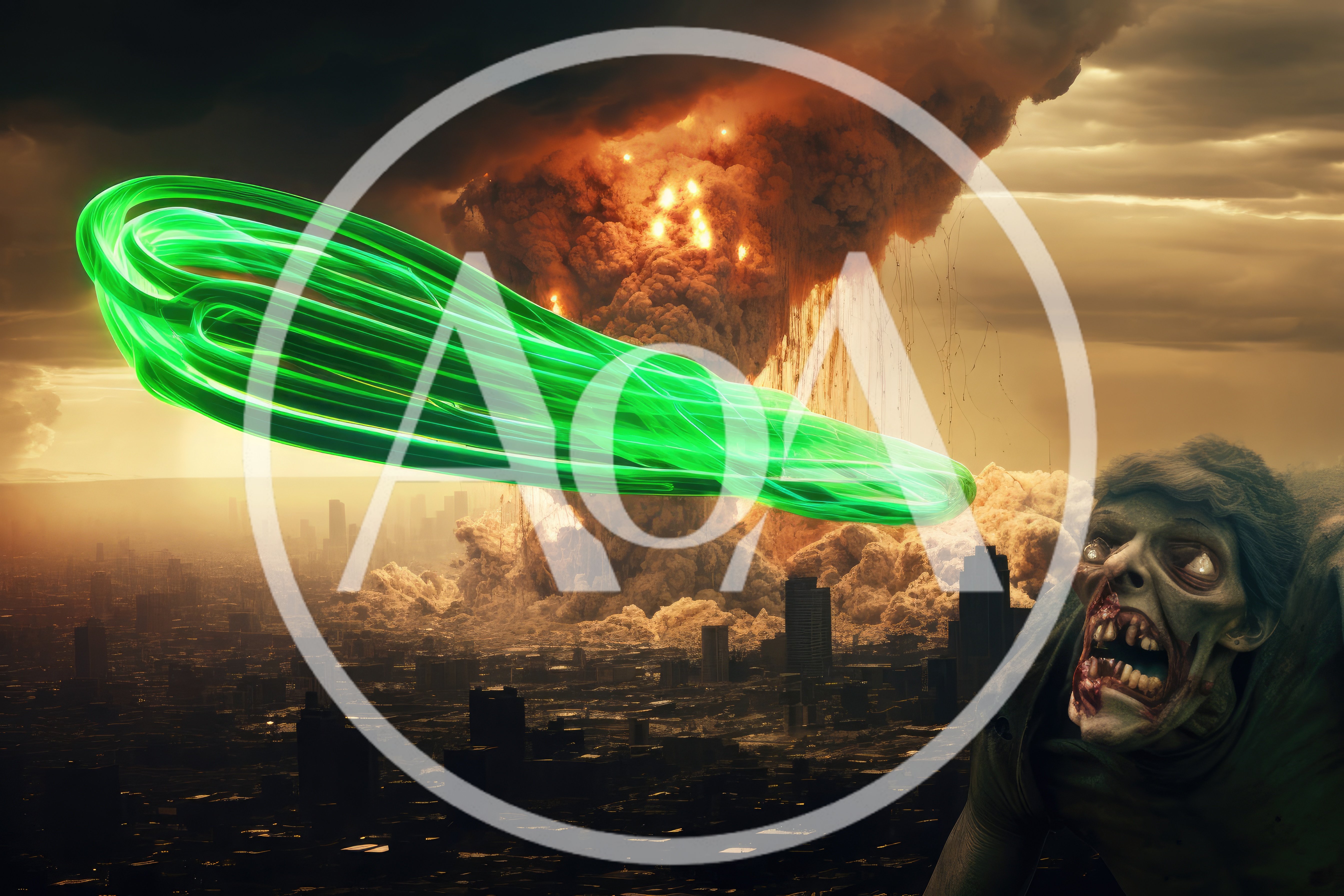 Zombie Facing A Massive Nuclear Explosion In City