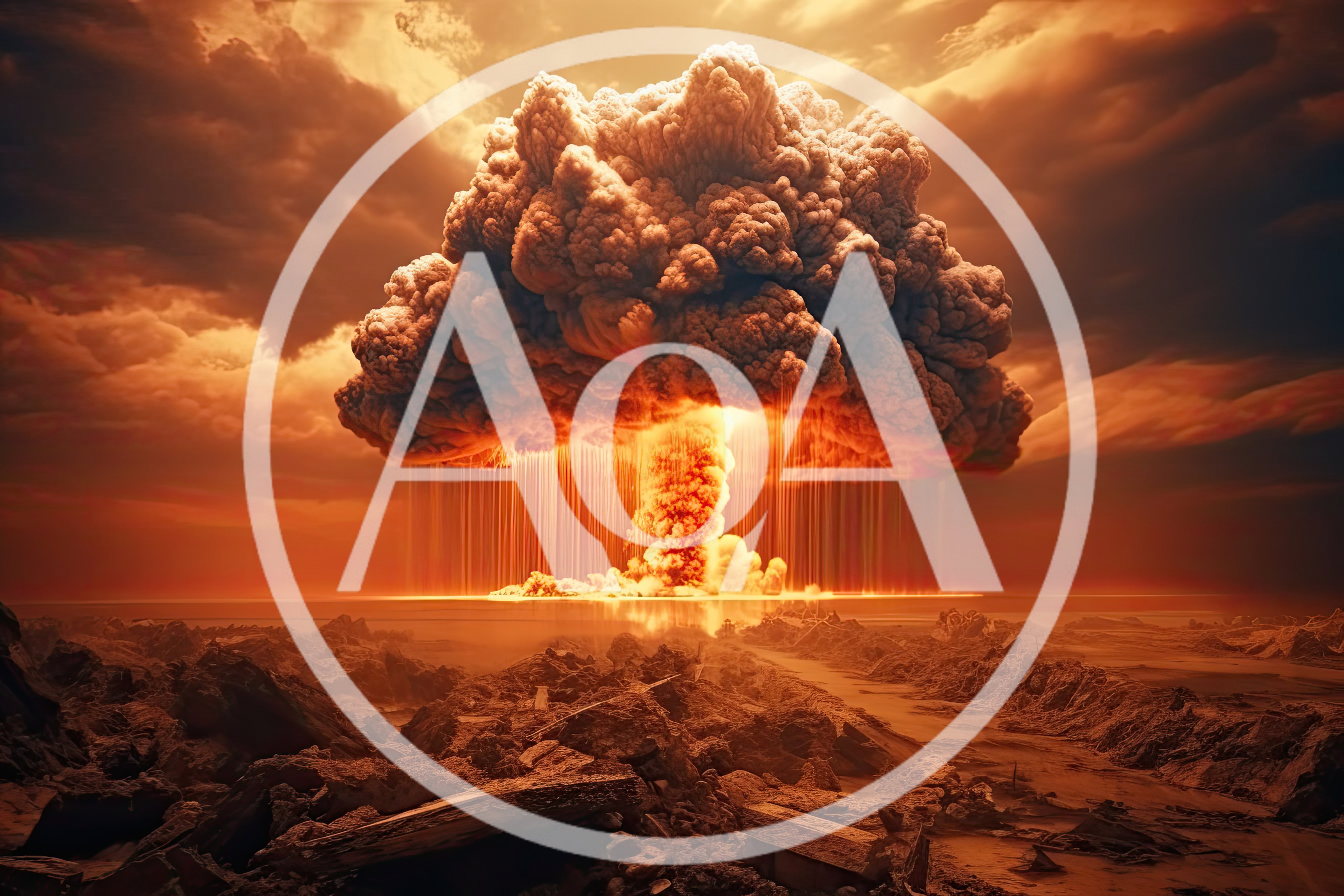 Apocalyptic Nuclear Explosion Over A Desolate Wasteland