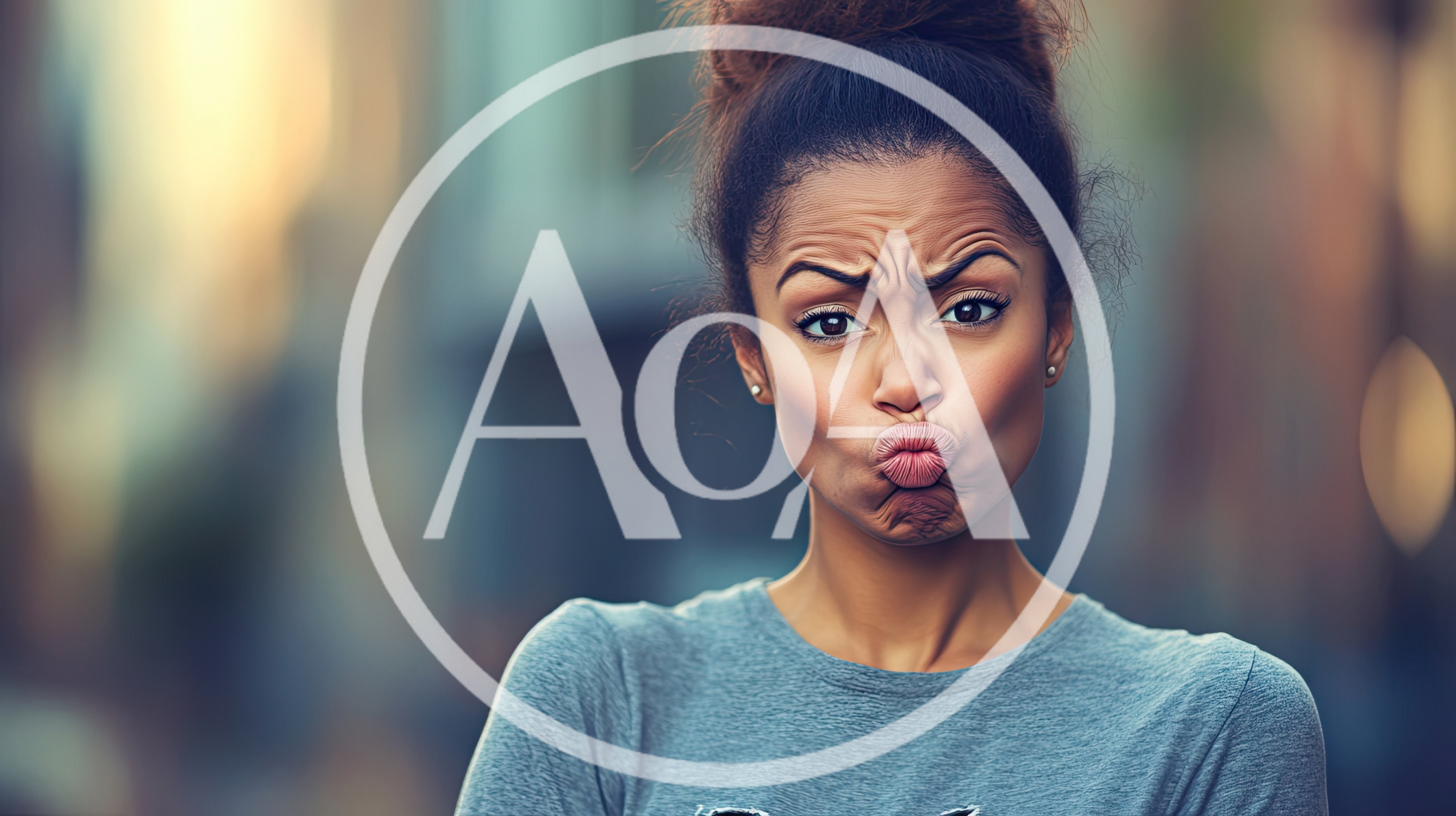 Young Woman Making A Funny Pouty Face