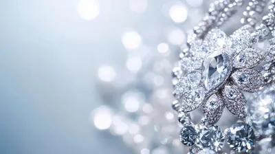 Close Up Of A Luxurious Diamond Jewelry Piece