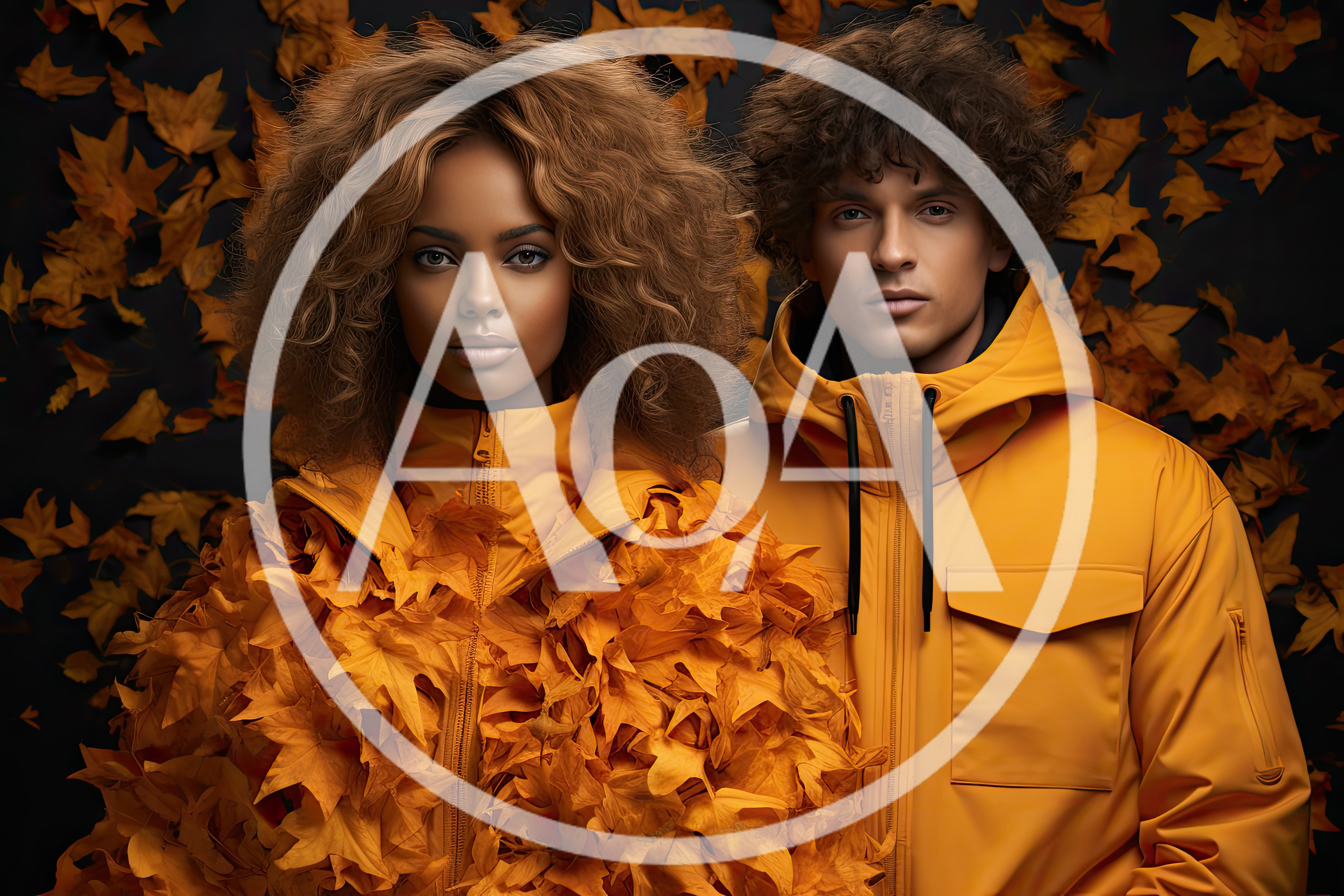 Young Couple Wearing Autumnal Yellow Jackets