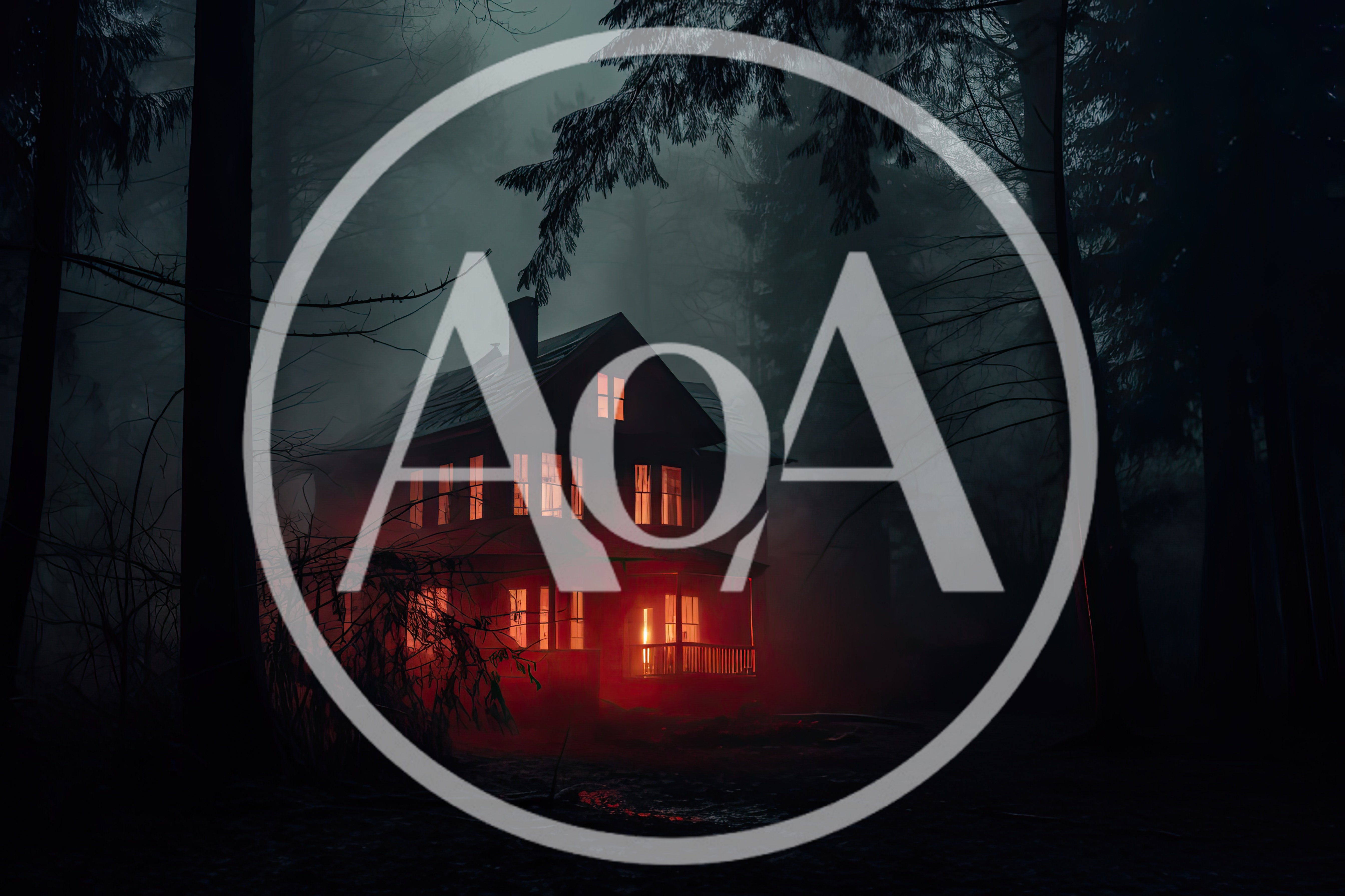 Spooky Haunted House In A Dark Misty Forest