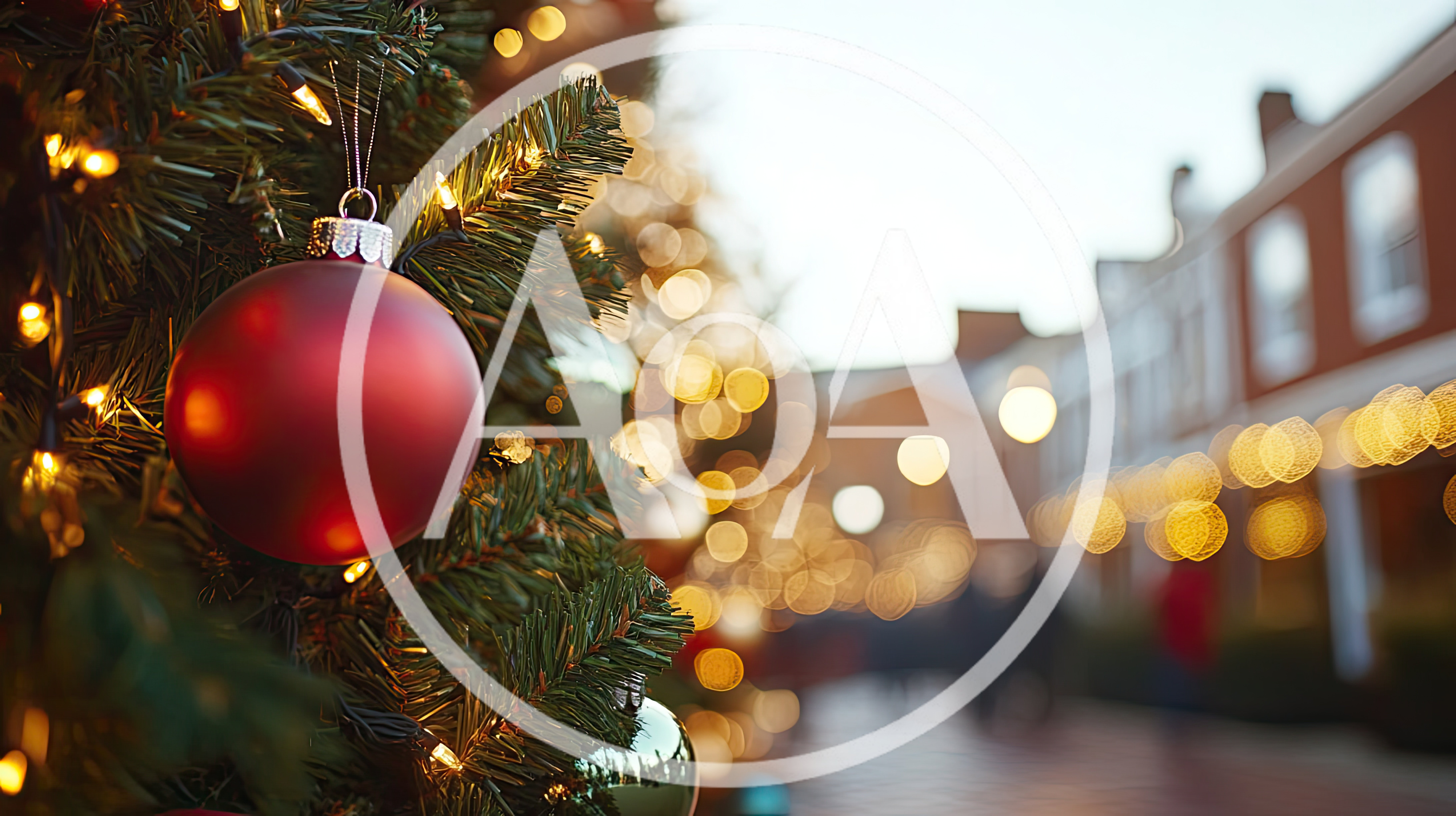 Red Christmas Ornament Hanging On A Festive Tree