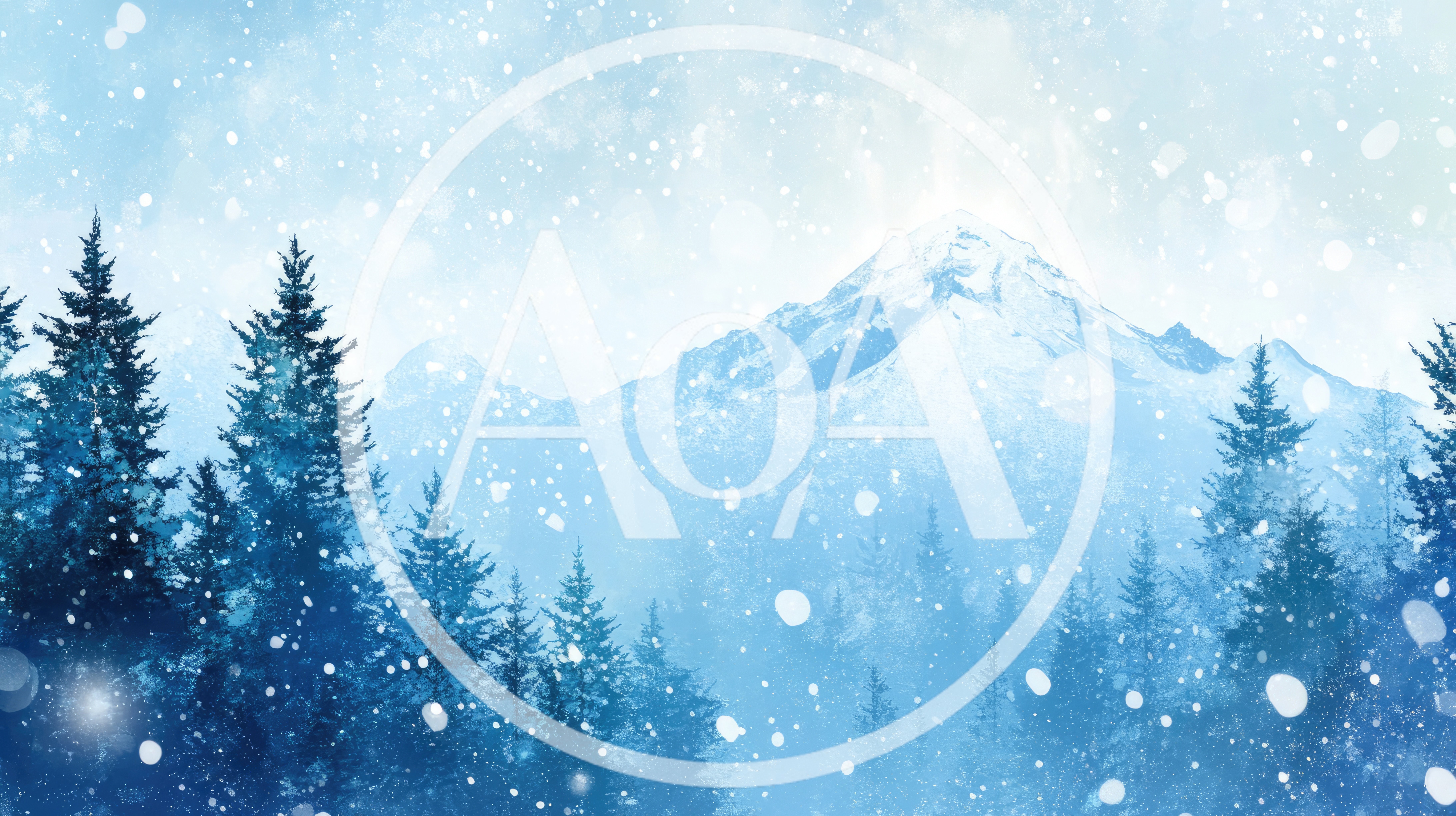 Snowy Mountain Landscape With Pine Forest In Winter