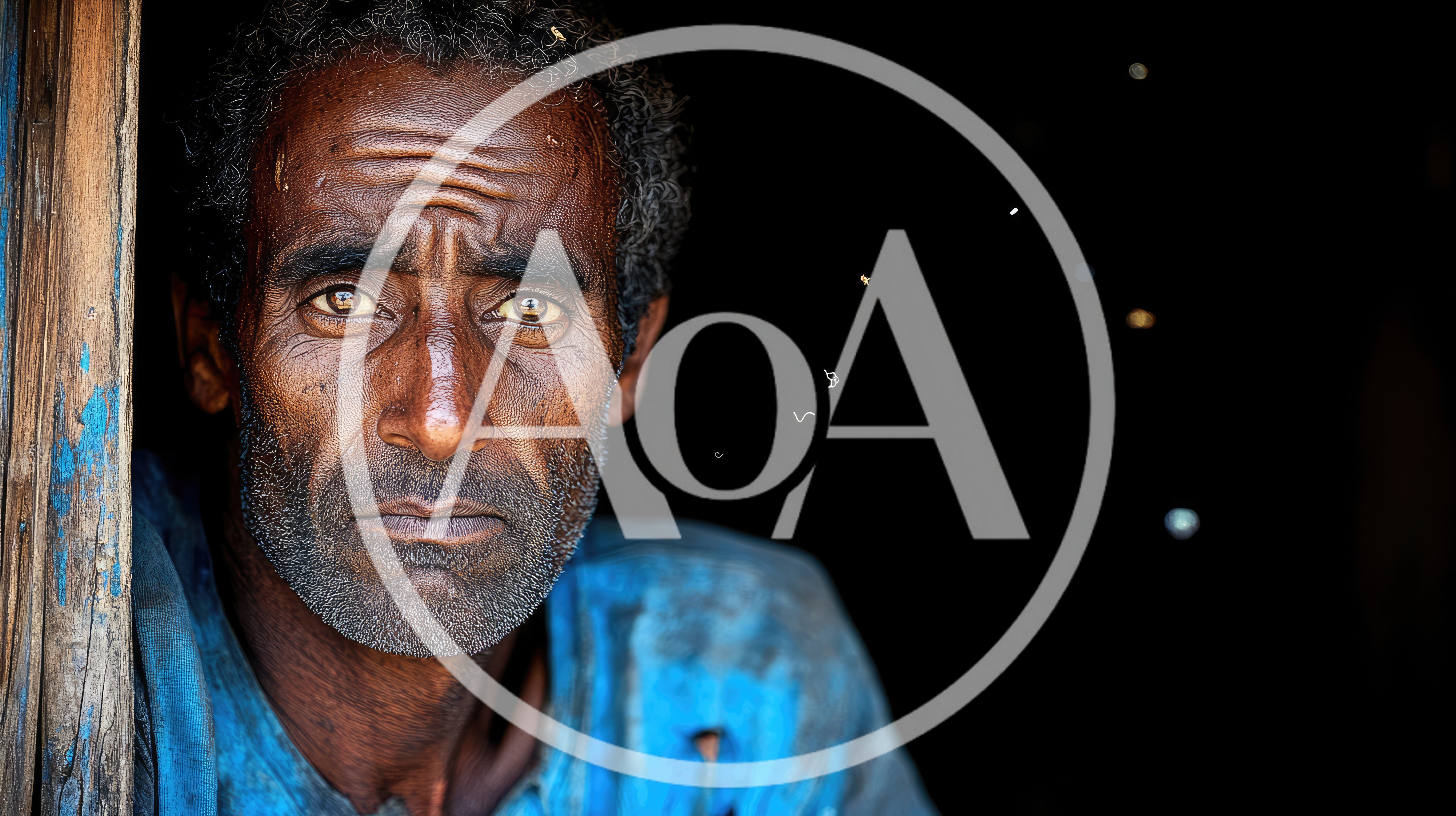 Portrait Of An Elderly Man With Intense Gaze