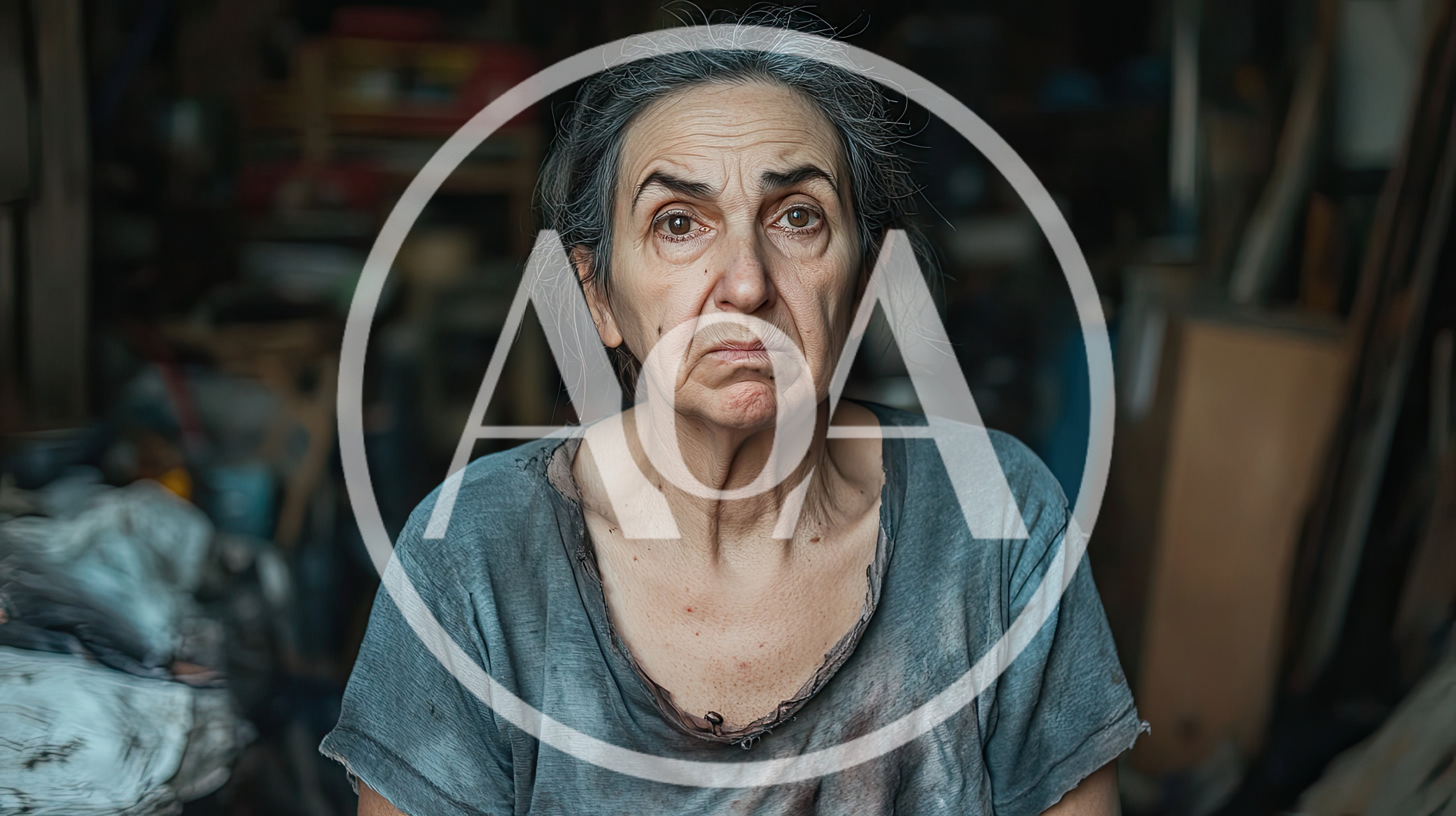 Portrait Of An Elderly Woman In A Dim Workshop