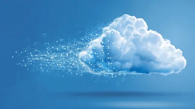 Digital Cloud Computing Network Data Transfer Animation
