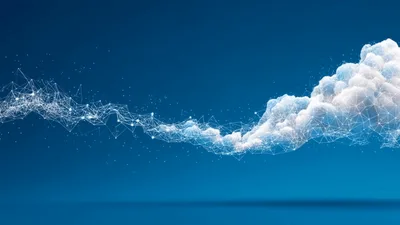 Digital Cloud Network Connecting Data Points