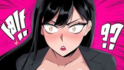 Anime Style Woman With Shocked Expression