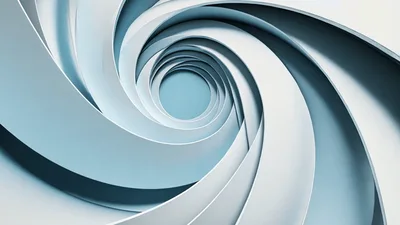 Abstract White Spiral Tunnel Rotating Motion Background