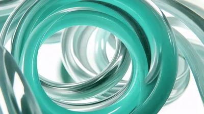 Abstract Glass Rings Rotating In A Circular Motion