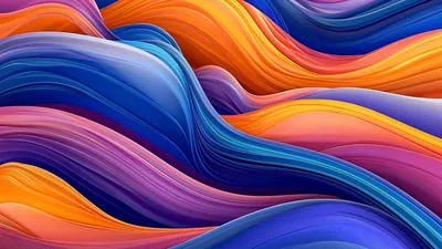 Abstract Flowing Colorful Waves Background Animation