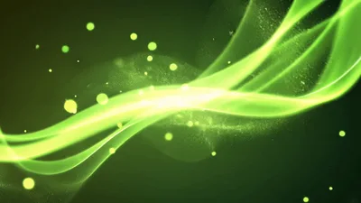 Abstract Green Light Waves With Floating Particles