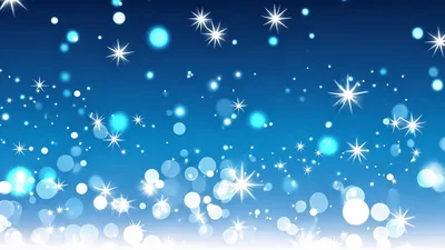Blue Abstract Background With Floating Glowing Particles