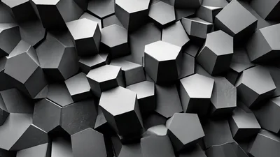 Abstract 3D Geometric Hexagonal Surface Moving Up And Down