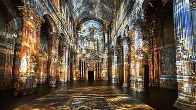 Immersive Digital Projection Mapping Inside A Baroque Cathedral