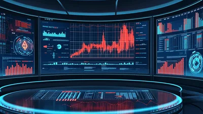 Futuristic Financial Trading Dashboard With Real Time Data