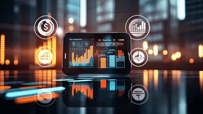 Digital Financial Dashboard Displaying Real Time Market Data