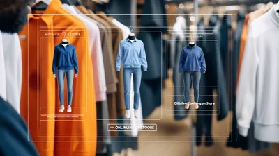 Augmented Reality Shopping App Displaying Clothing Options