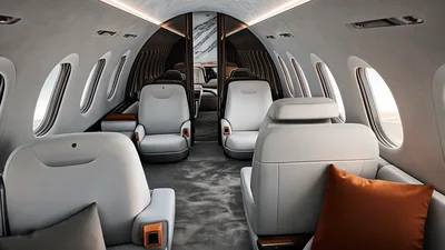 Luxury Private Jet Cabin Interior Transitioning