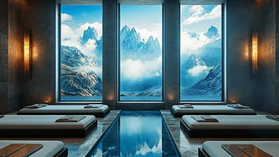Luxury Spa Room With Mountain View And Indoor Pool