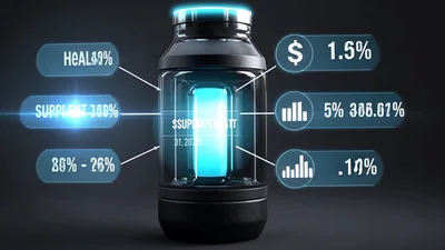 Futuristic Glowing Energy Capsule With Floating Data Interface