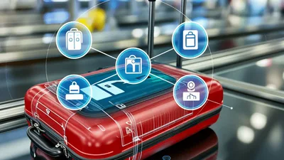 Smart Luggage Digital Tracking Interface Animation