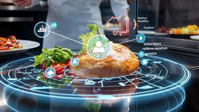 Futuristic Augmented Reality Food Analysis Interface