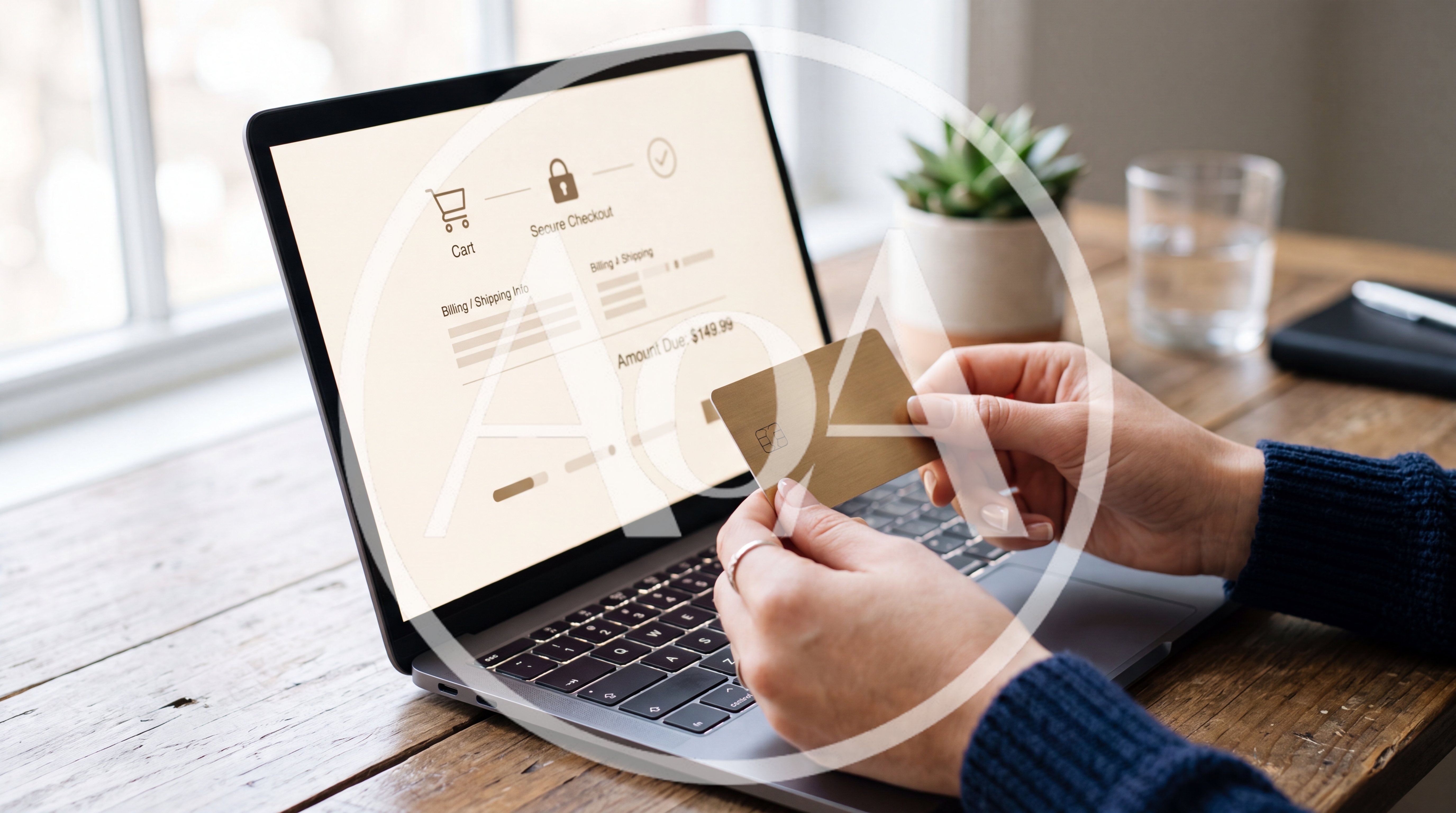 Person Making Online Purchase With Credit Card