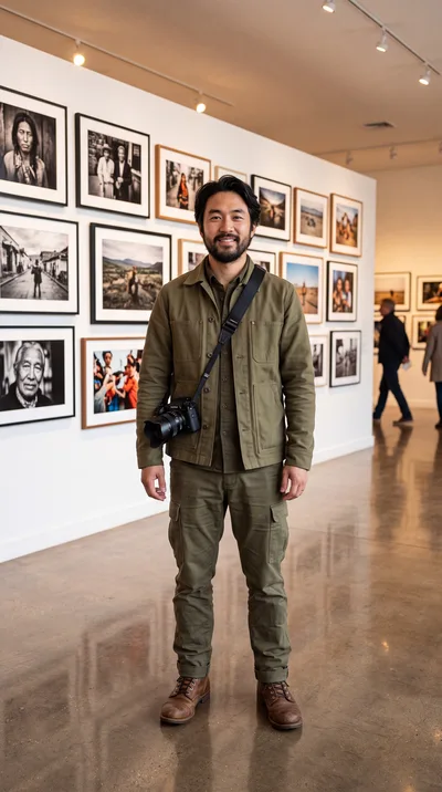 Portrait Of A Photographer In An Art Gallery