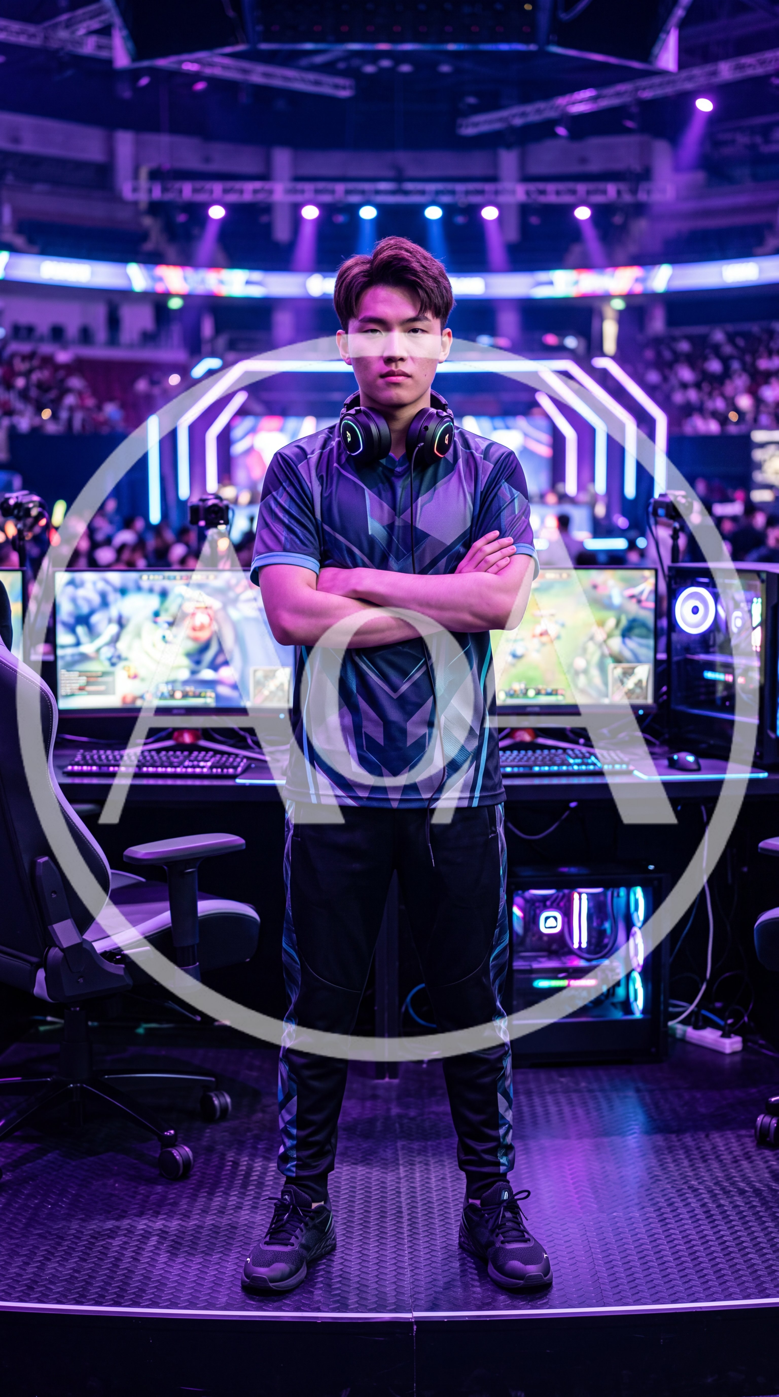 Professional Esports Player Standing On Stage