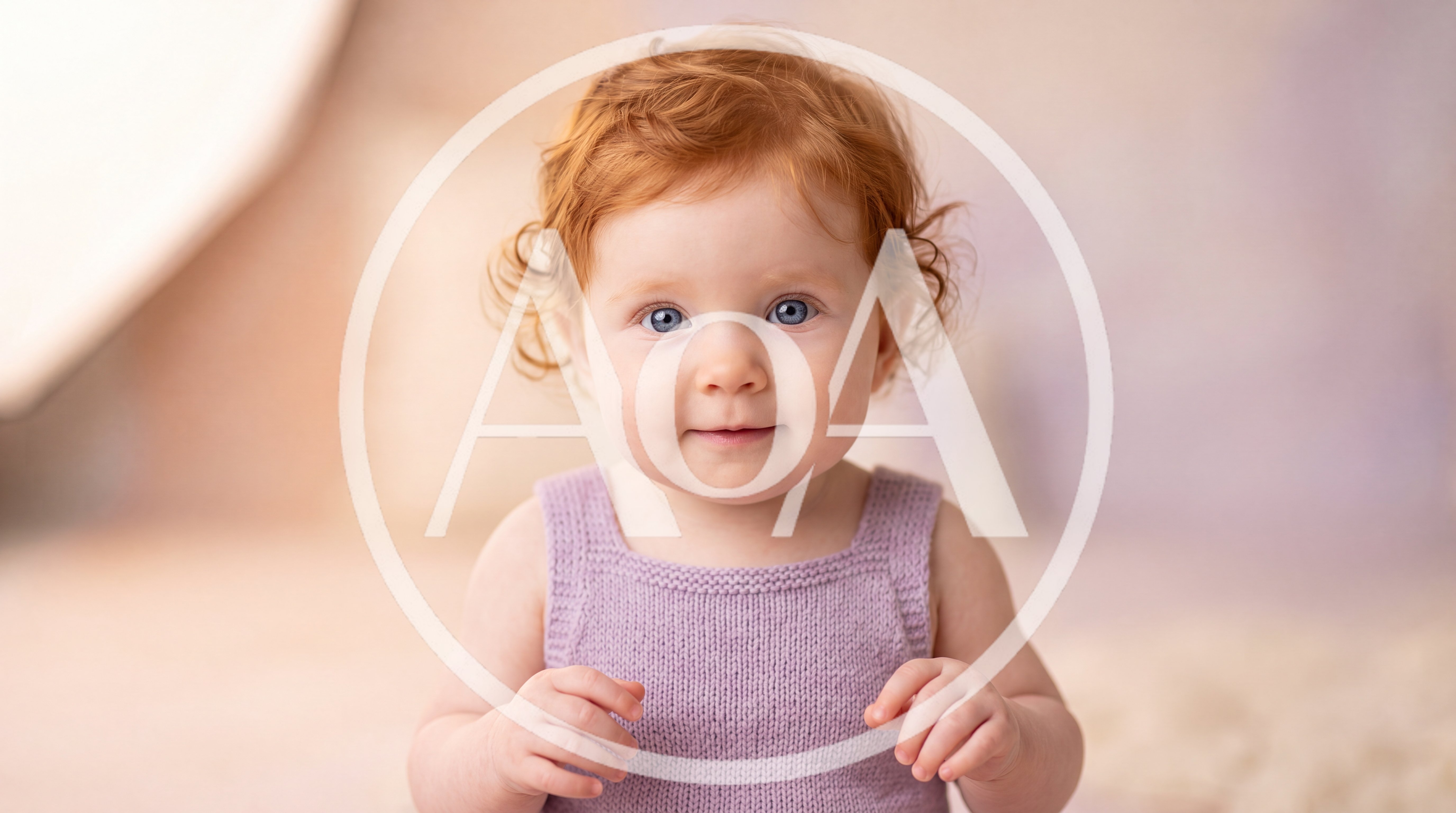 Adorable Baby With Red Hair And Blue Eyes