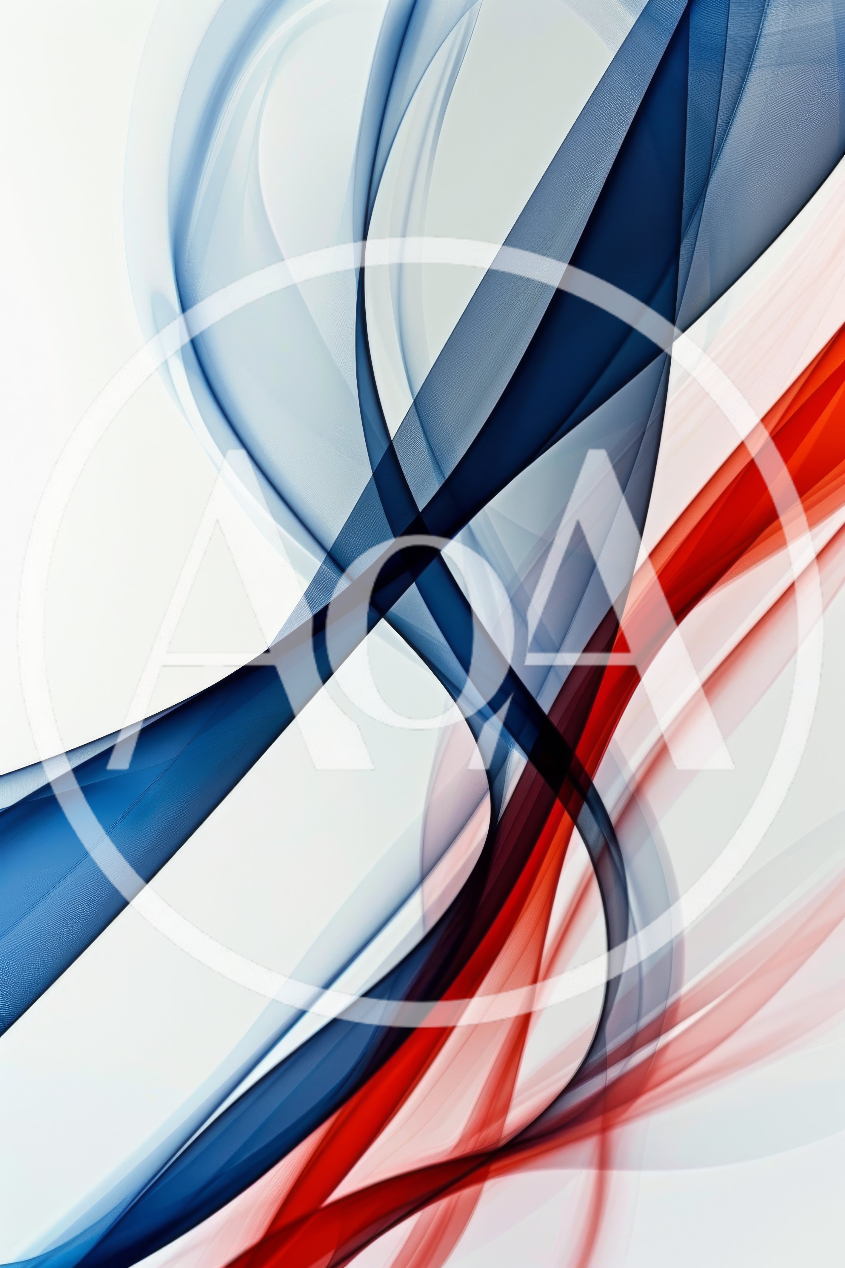 Abstract Flowing Blue And Red Silk Fabric Waves