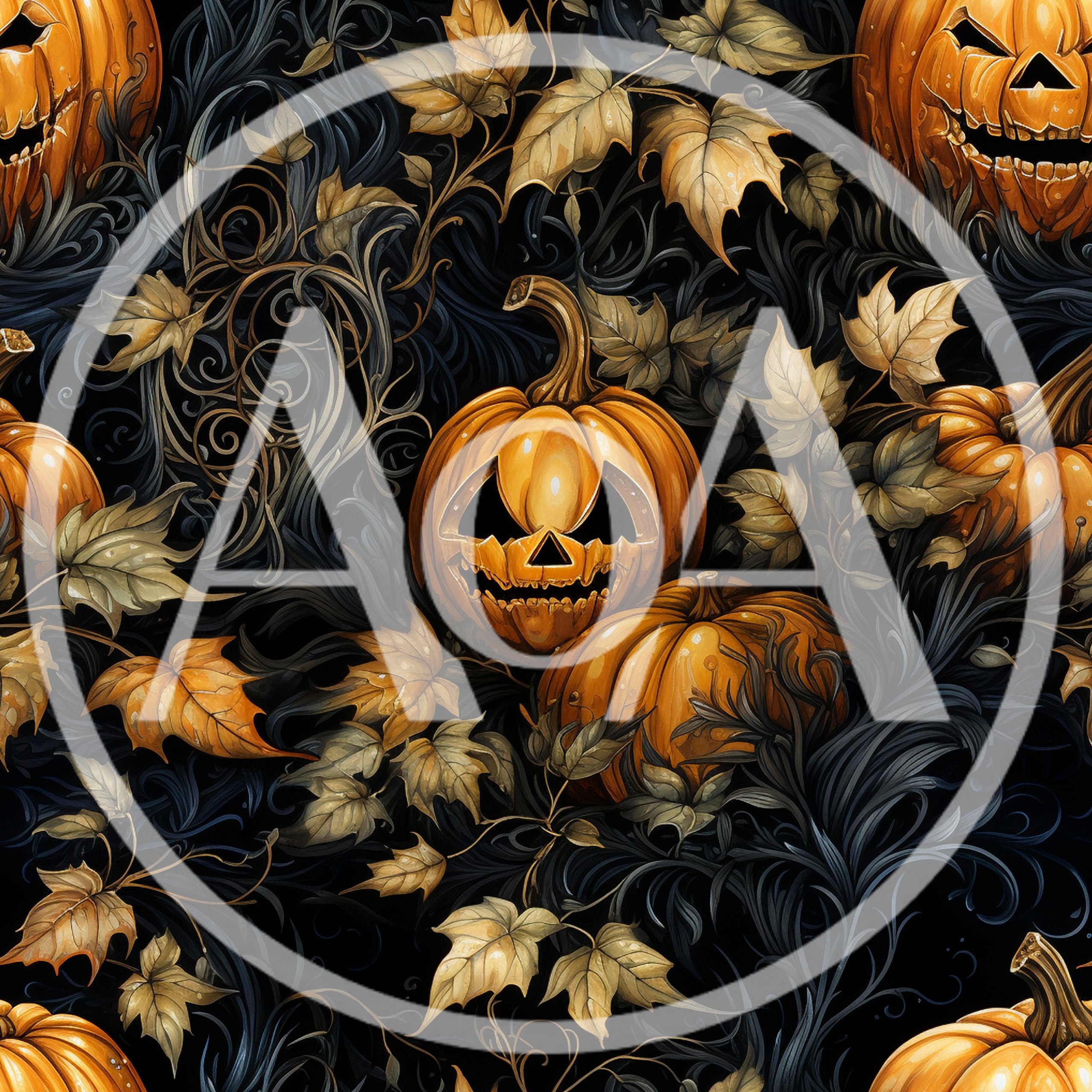 Seamless Halloween Pattern With Carved Jack O Lanterns