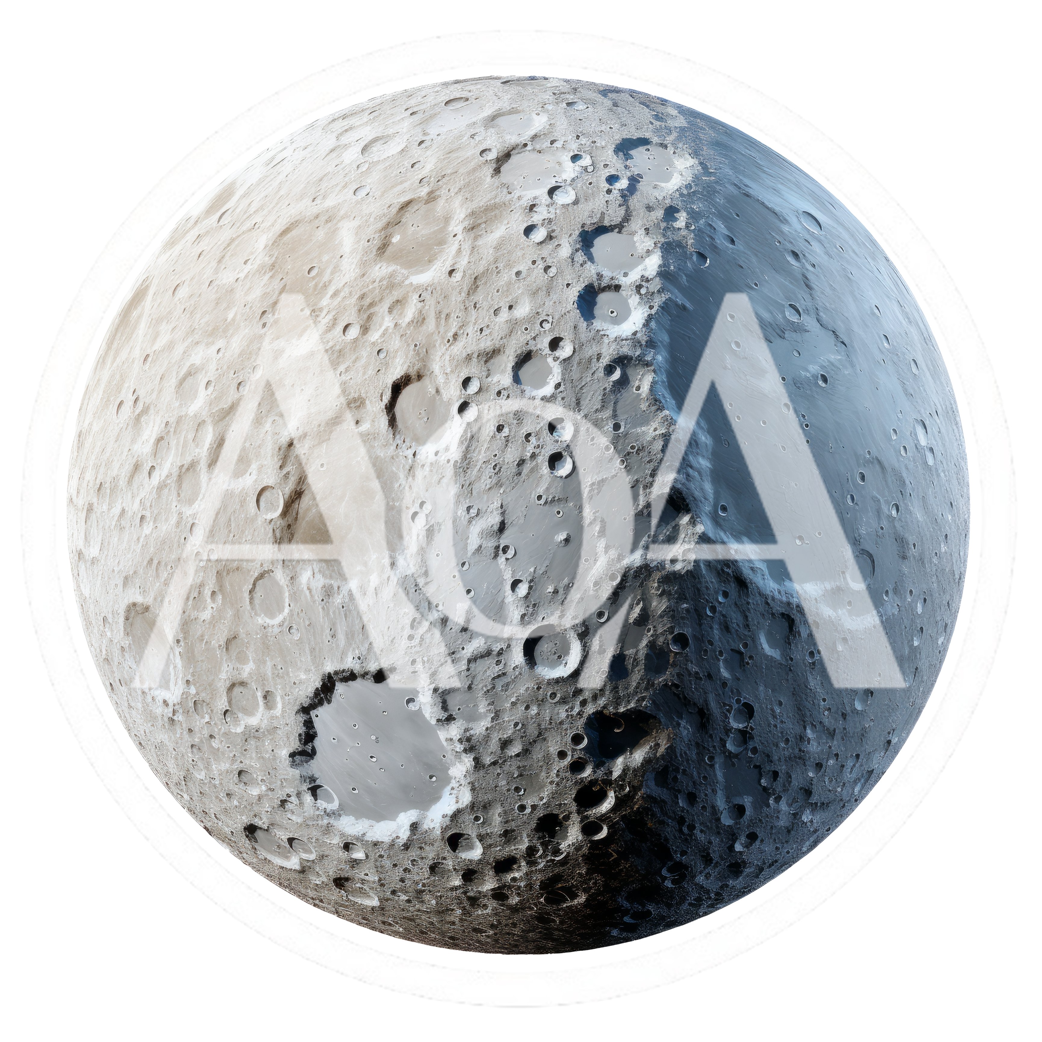 Detailed 3D Render Of The Moon Surface