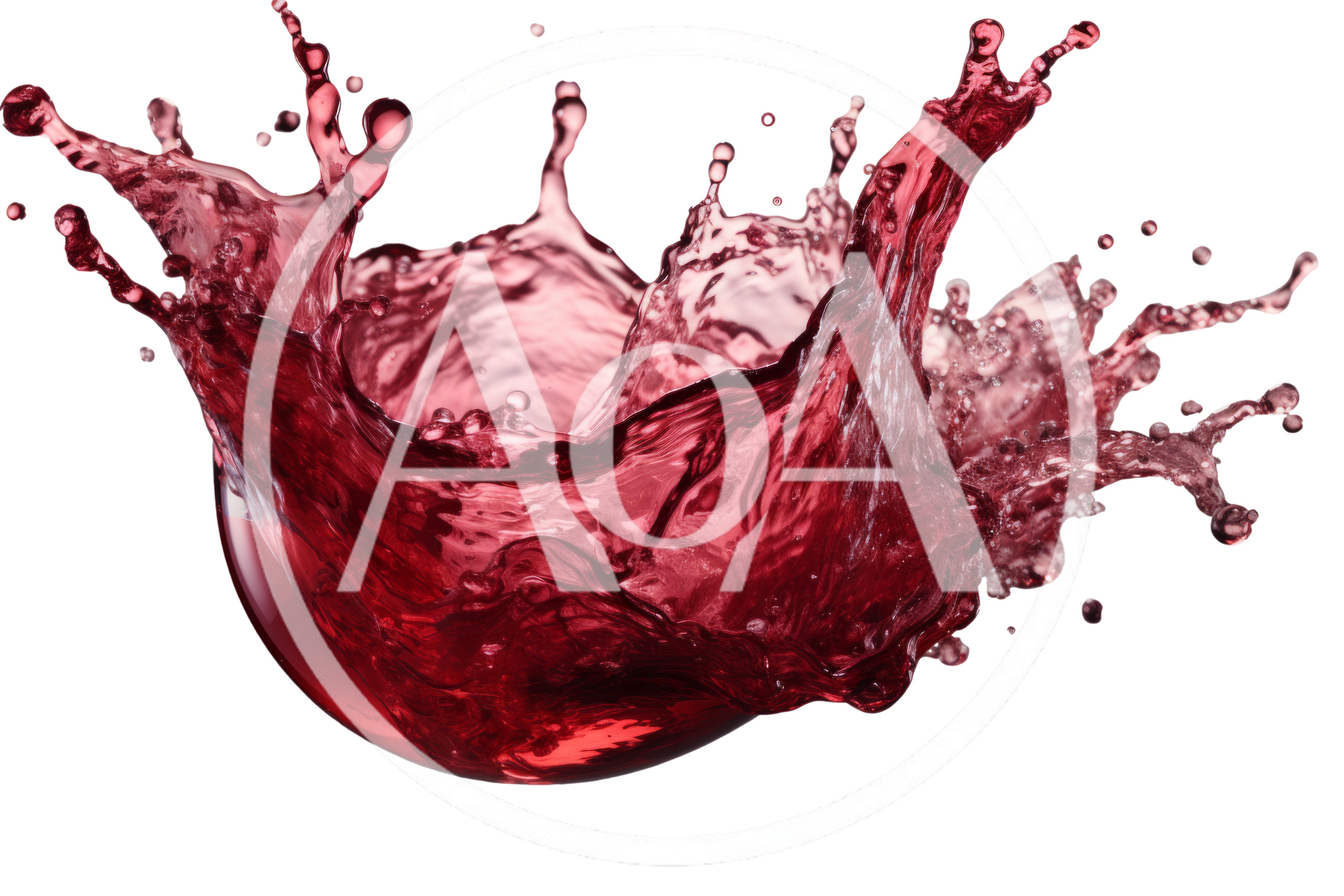 Red Wine Splash In A Glass Bowl