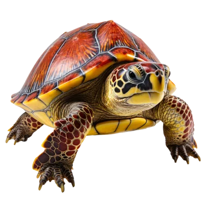 Vibrant Sea Turtle With Detailed Shell Pattern