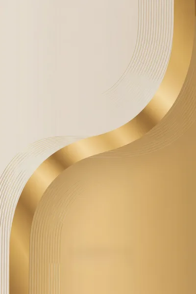 Abstract Gold Wave Background With Minimalist Lines