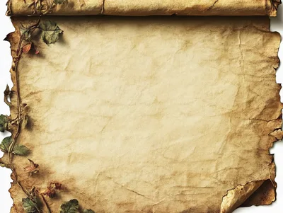 Vintage Parchment Scroll With Ivy Border