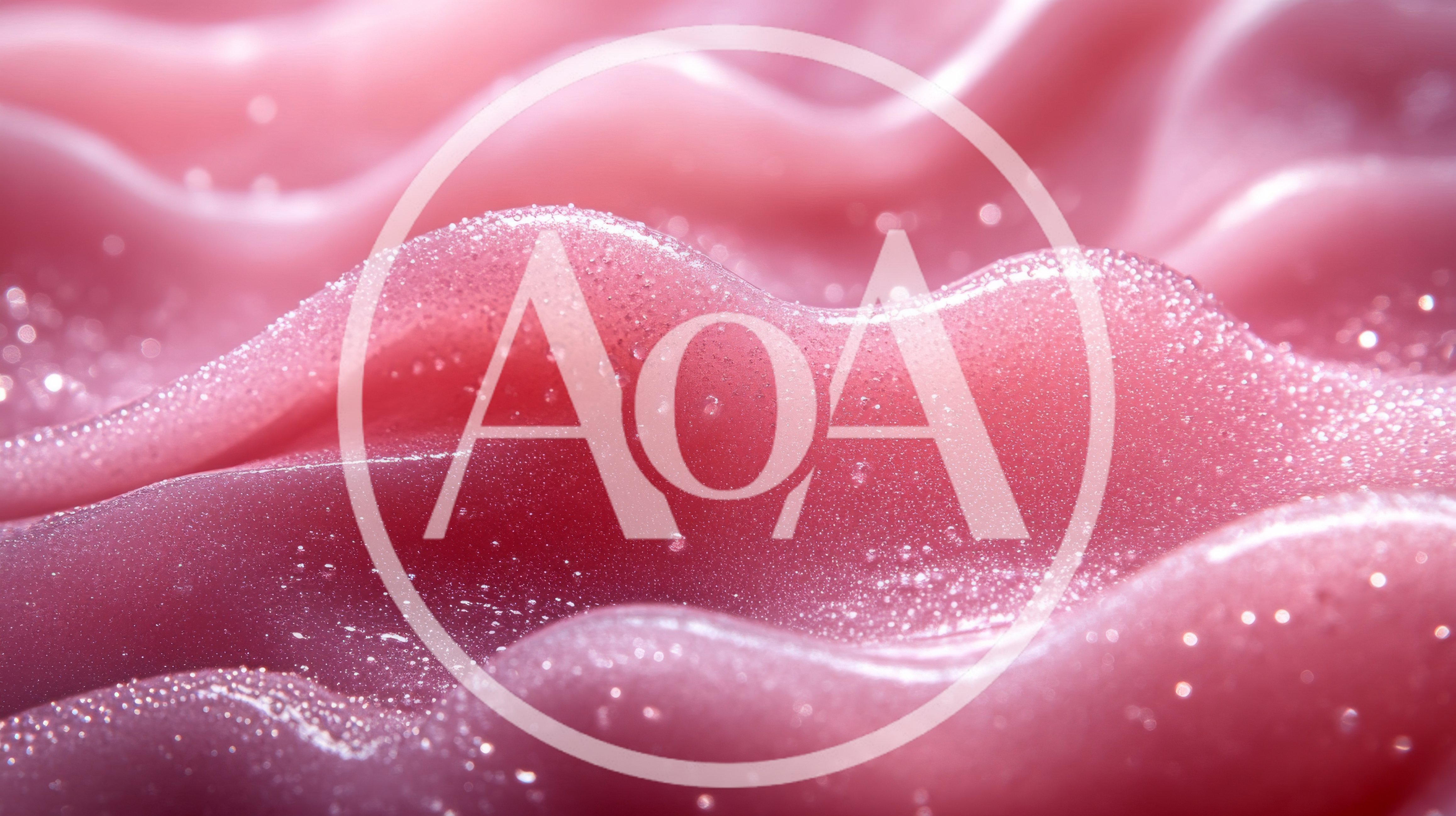 Abstract Pink Wavy Texture With Glittering Particles