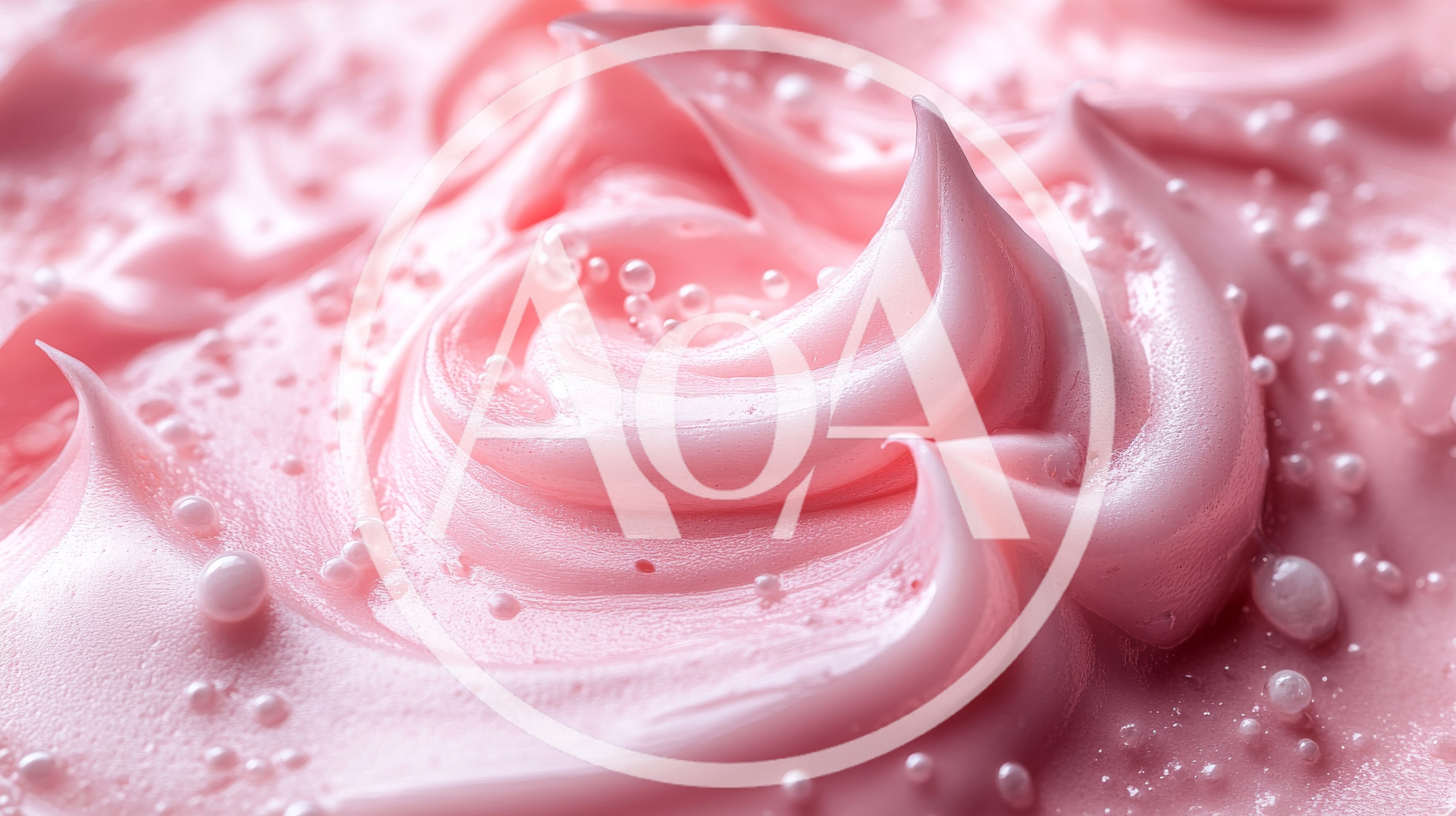 Swirls Of Pink Cream With Decorative Sugar Pearls