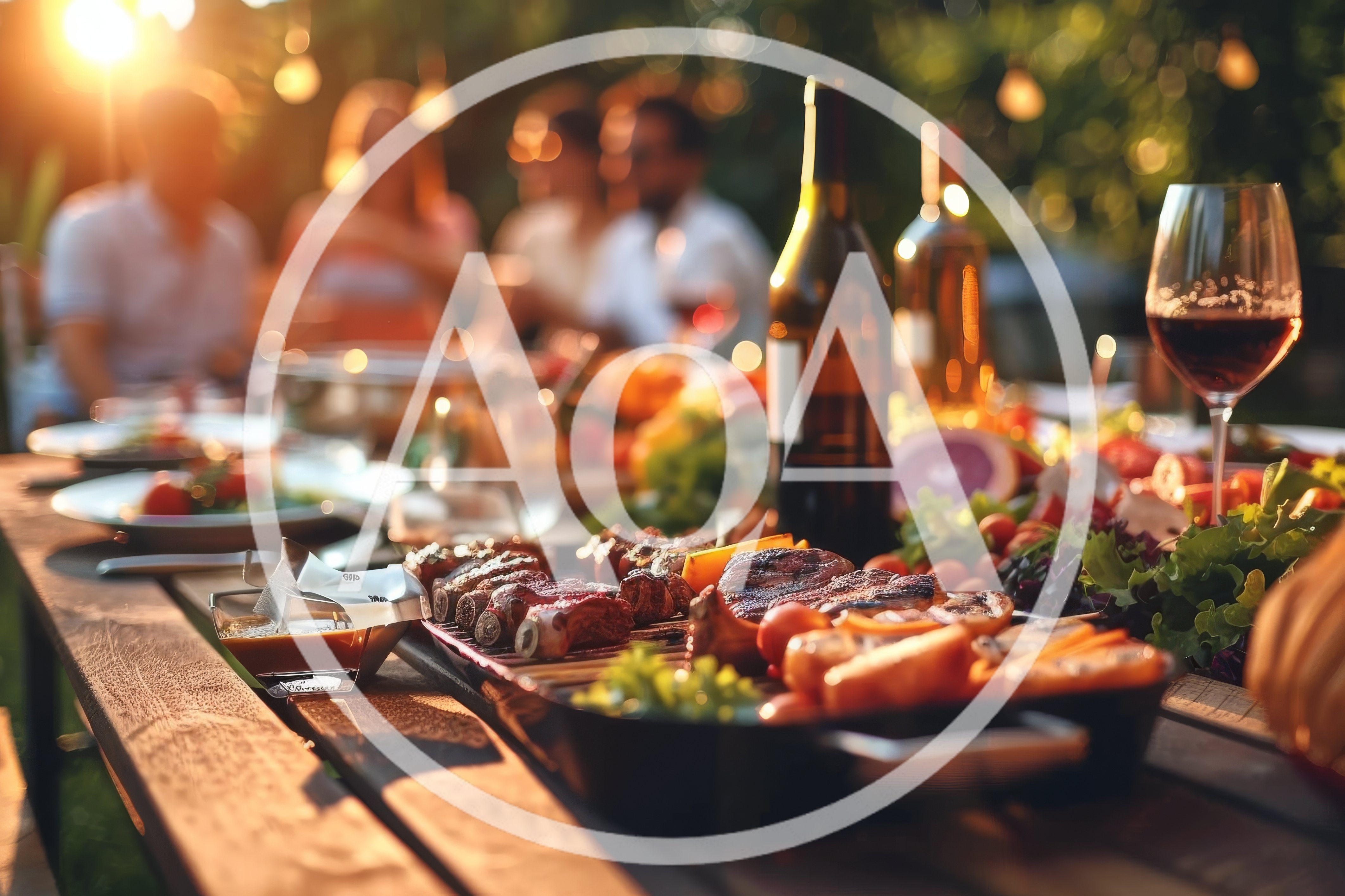 Outdoor Summer Dinner Party With Grilled Food