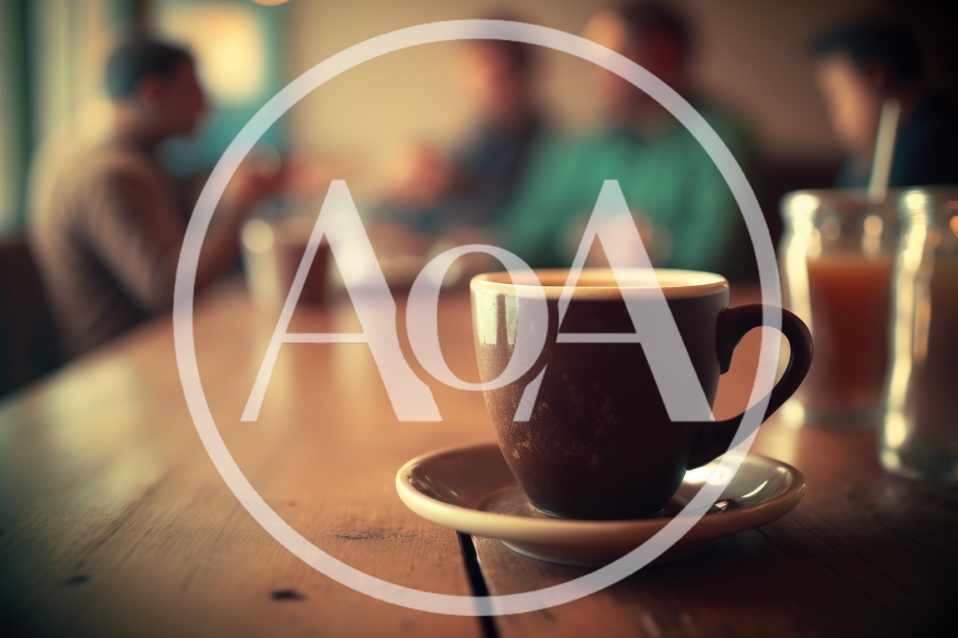 Coffee Cup On A Wooden Table In A Cafe