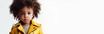 Portrait Of A Young Child In A Yellow Jacket